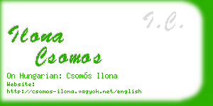 ilona csomos business card